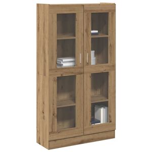 vidaXL Висок шкаф, занаятчийски дъб, 82,5x30,5x150 см, инженерно дърво