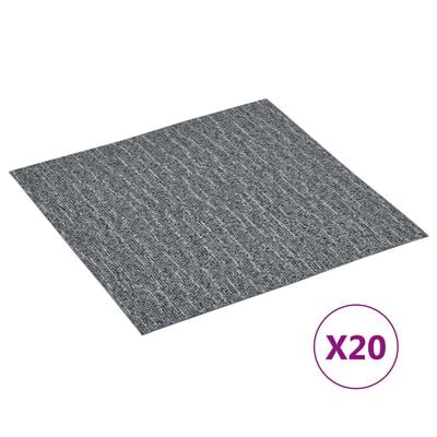 vidaXL Самозалепващи подови дъски 20 бр PVC 1,86 м² сиви
