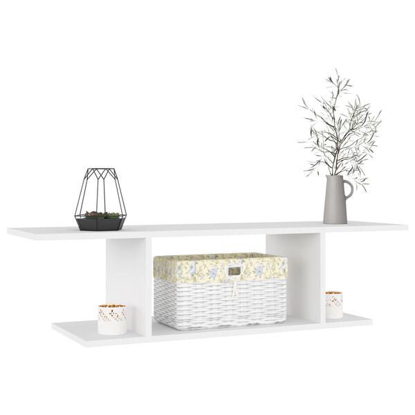 vidaXL ТВ шкаф за стенен монтаж, бял, 103x30x26,5 см