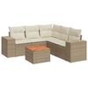 vidaXL Patio Sofa Set 6-местни Beige
