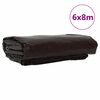 vidaXL Найлон 650g / m&sup2; Кафяво 6 x 8 m Канва с PVC покритие