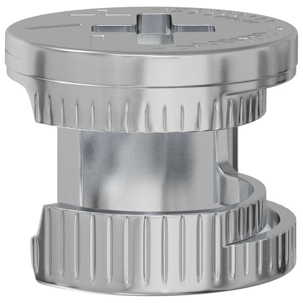 vidaXL Гайки с кам лока 2 pcs Сребрист 12 x 10 мм Стомана