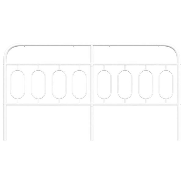 vidaXL Метална резервна табла за легло, бяла, 183 см