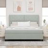 vidaXL Легло с пружинирана основа Светлосиво 180 x 200 cm Кадифе
