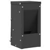 vidaXL Хранилка за зайци Черно 12,5 x 12,5 x 25 см 1,5 kg