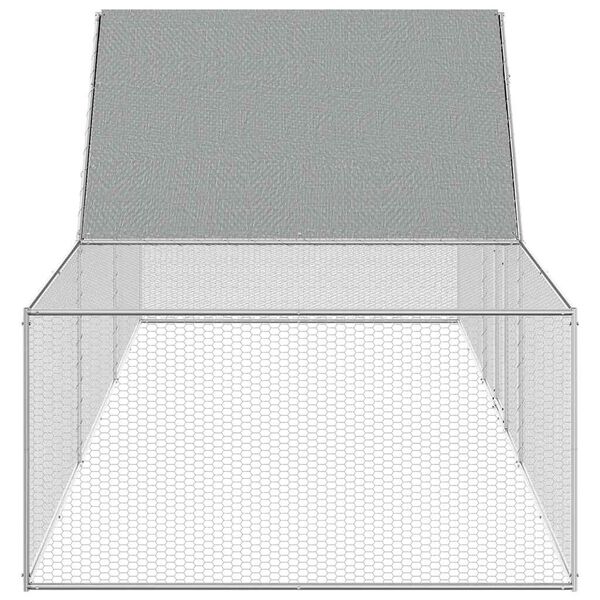 vidaXL Птичарник, 6x2x2 м, поцинкована стомана