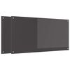 vidaXL Кухненски гръб 2 pcs Тъмен сив 120 x 60 cm закалено стъкло