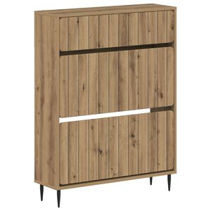 vidaXL Шкаф за обувки ZWOLLE 78 x 24 x 103 см Инженерна дървесина