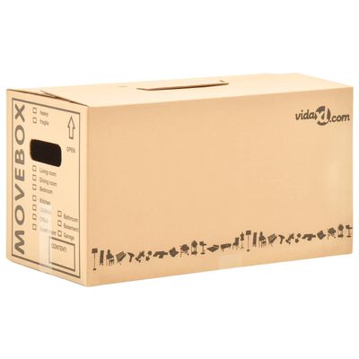 vidaXL Картонени кутии за преместване, XXL, 40 бр, 60x33x34 см