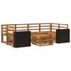 vidaXL Комплект дивани за открито 7 pcs Натурално
