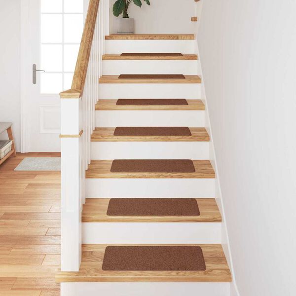 vidaXL Килимчета против подхлъзване за стълби 15 pcs Жълто 60 x 25 cm