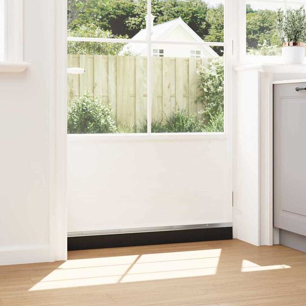 vidaXL Запечатващи четки за врата с винтово закрепване 12 pcs Сребрист