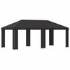 vidaXL Градинска беседка 6 x 3 m Антрацит Полиестер и стомана 190 gsm