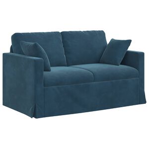 vidaXL Диван Синьо 138 x 78 x 80 см Кадифе