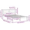 vidaXL Рамка за легло Тъмен сив 150 x 200 cm Солидно борово дърво