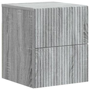 vidaXL Спален шкаф с монтаж на стена Сива сонома 33 x 34,5 x 40 см