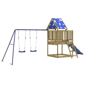 vidaXL Комбинирано детско съоръжение за игра, импрегниран бор
