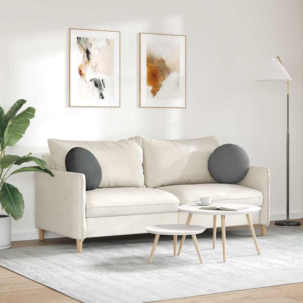 vidaXL Възглавници за седалки 2 pcs Тъмен сив Ø40 x 13 см текстил