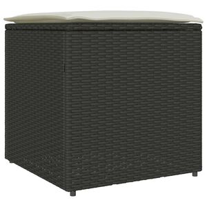 vidaXL Кутия за възглавници Черно 50 x 50 x 50 cm полиратан
