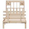 vidaXL Легло с рафтове за книги, без матрак, 75x190 см, бор масив