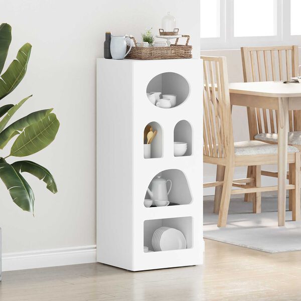 vidaXL Служебен шкаф Бяло 40 x 35 x 100,5 см Инженерно дърво