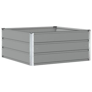 vidaXL Кашпа Светлосиво 100 x 100 x 45 cm Стомана