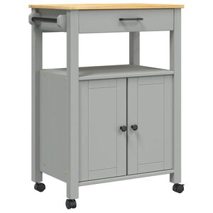 vidaXL Кухненска количка "MONZA" 60x40x88,5 см борово дърво масив