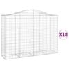vidaXL Габионни кошници арка 18 бр 200x50x140/160см поцинковано желязо