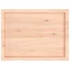 vidaXL Стенен рафт, 80x60x(2-4) см, необработен масивен дъб