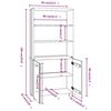 vidaXL Висок шкаф HAMAR, борово дърво масив, тъмносив