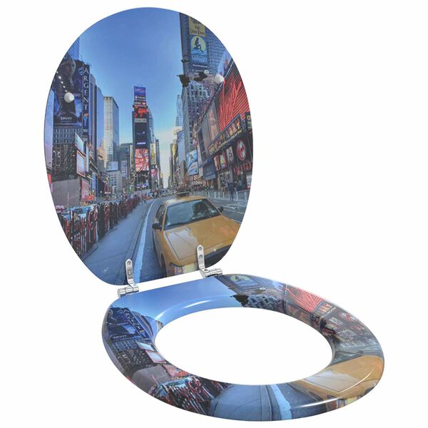 vidaXL Тоалетна седалка Многоцветен 44 x 38 см ПДЧ