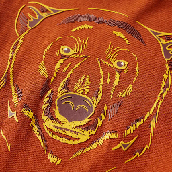 Детска тениска с дълъг ръкав, светлоръждиво, 128