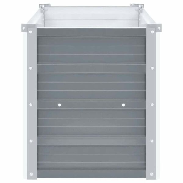 vidaXL Градинска висока леха поцинкована стомана 160x40x45 см сива