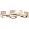 vidaXL Градински комплект диван от 7 части, масивно дърво бор