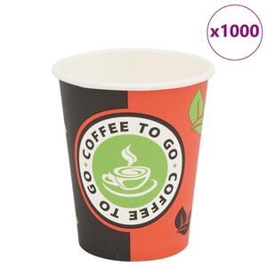 vidaXL 1000 бр картонени чаши за еднократна употреба, 240 мл (8 oz)