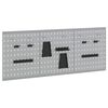 vidaXL Панел за инструменти 3 бр. Сив 150 x 1 x 60 см