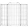 vidaXL Габионни кошници арка 9 бр 200x50x160/180 см поцинковано желязо