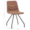vidaXL Трапезни столове, 4 бр, кафяви, изкуствена кожа