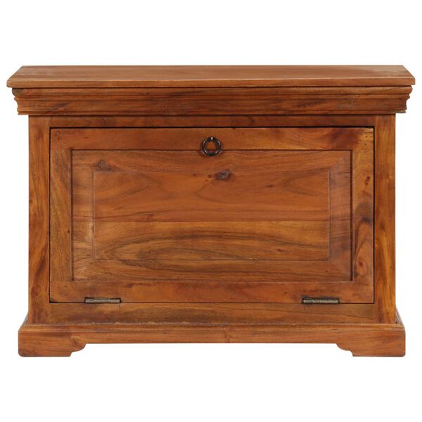vidaXL Шкаф за обувки, 60x40x41 см, акациево дърво масив