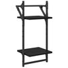 vidaXL Комплект стенни рафтове 6 pcs Черния дъб 100 x 25 x 30 cm