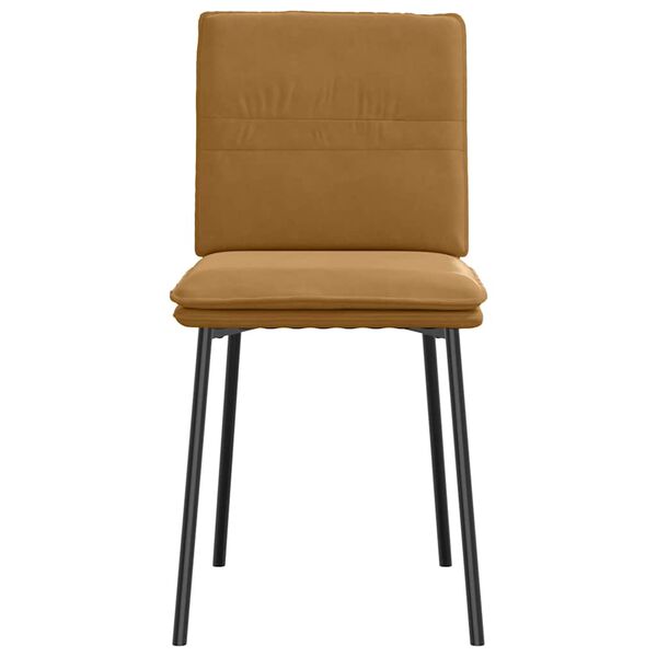 vidaXL Трапезни столове, 2 бр, кафяви, кадифе