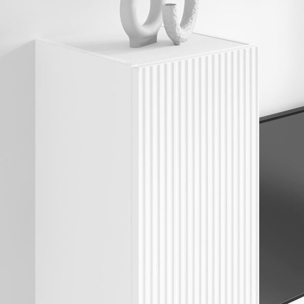 vidaXL TV стенен шкаф Бяло 30 x 31 x 100 см Инженерно дърво