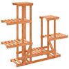 vidaXL Поставка за цветя, 95x25x96 см, масивна ела