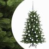 vidaXL Изкуствена коледна елха с топки 120 см 150 LED светодиода