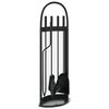 vidaXL Комплект инструменти за камина, 5 части, 23x15x66 см, стомана