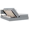 vidaXL Легло с място за съхранение Светлосиво 180 x 200 cm Изкуствена