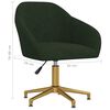 vidaXL Въртящи се трапезни столове, 4 бр, тъмнозелени, кадифе
