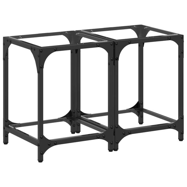 vidaXL Маса за кафе с прозрачен стъклен плот 30x30x40 см стомана