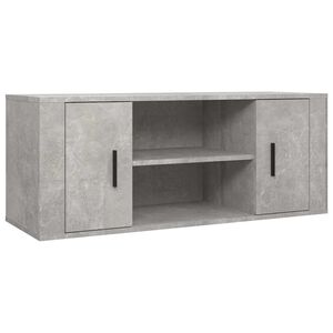 vidaXL ТB шкаф, сив, 100x35x40 см, инженерно дърво