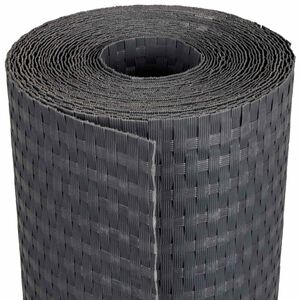 vidaXL Балконен екран Тъмносиво 300 x 80 см полиратан